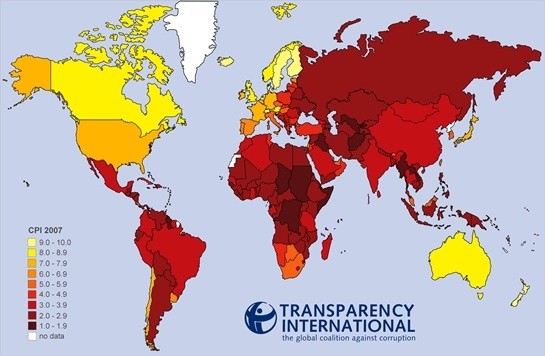 mapa-mundial-corrupción Los corruptos (as)
