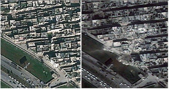 Siria-Alepo-misil Alepo: destrucción y desplazamiento masivo