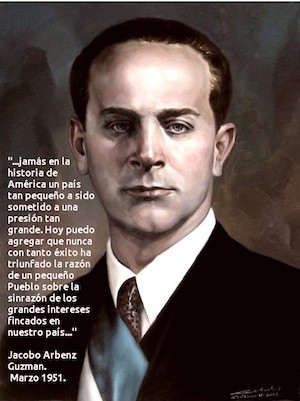 Jacobo-Arbenz-Guzman-cartel Jacobo Árbenz reivindicado en Guatemala