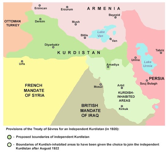 kurdistan-1920 ¿Hacia la creación del Gran Kurdistán?