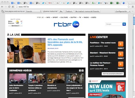 rtbf-web Radiotelevisión: quizá adormece, pero no espía