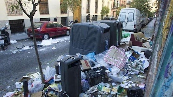 Madrid-huelga-basuras Madrid, una olímpica-ciudad basura