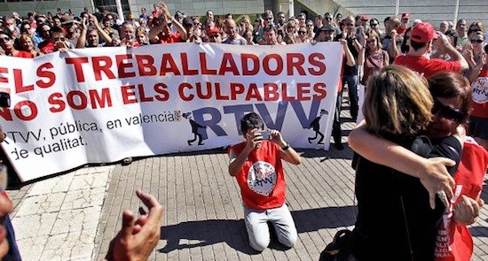 RTVV-Canal9-trabajadores-no-culpables La FEP contra el cierre de RTVV-Canal 9 en España