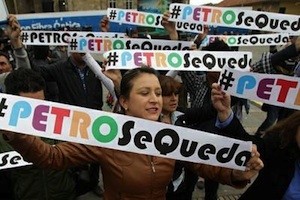 Petro-Bogota-manifestantes Partidarios de Petro tomaron las calles de Bogotá