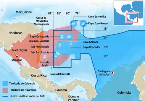 colombia-nicaragua Nueva demanda de Nicaragua contra Colombia ante la CIJ