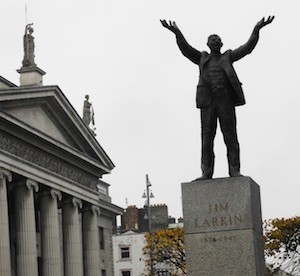 jim-larkin-in-oconnell-street James Larkin: Mandela y Dublín en 1913