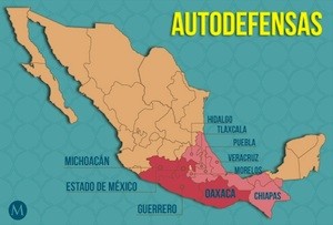 Mapa-autodefensas Guerra en Michoacán: hablan todos los implicados