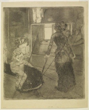 Degas_Mary-Cassat-en-el-Louvre-la-sala-etrusca-1880 Edgard Degas íntimo en la Fundación Canal