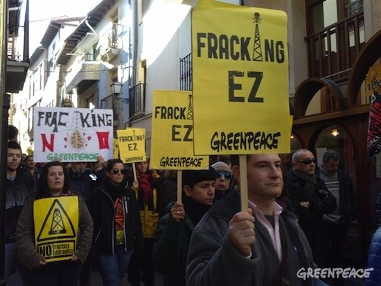greenpeace-no-fracking EQUO insta a prohibir el fracking