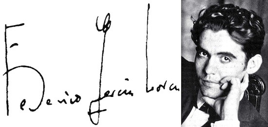 Federico-García-Lorca-firma-y-retrato-1-550 1936 - 2016: la búsqueda de García Lorca y del pasado