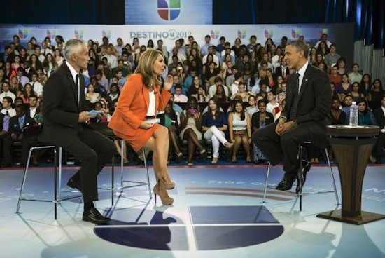 Jorge-Ramos_Maria-Elena-Salinas_Barack-Obama Noticias Univisión Premio de Periodismo Rey de España