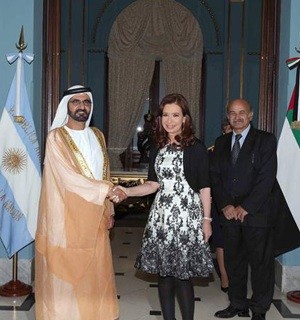 Mohammed-bin-Rashid-Al-Maktoum_Cristina-Fernandez-de-Kirchner Ofensiva diplomática de Emiratos en América Latina