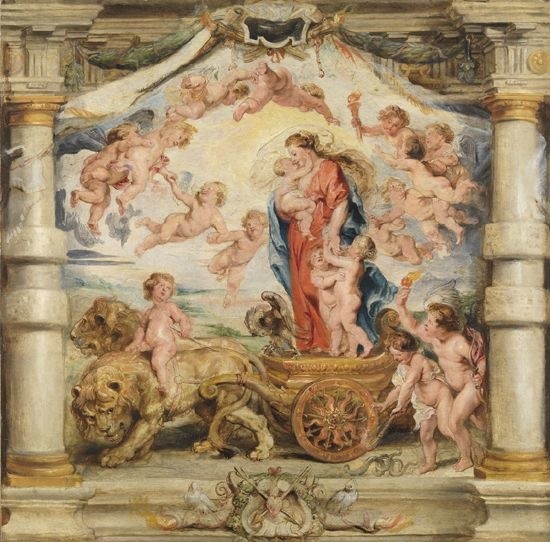 Rubens-triunfo-amor-divino "El triunfo de la Eucaristía" de Rubens, apoteosis del Barroco en el Prado