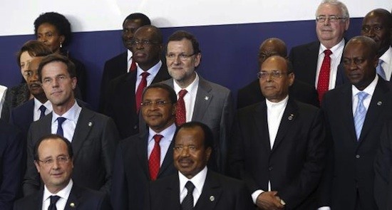 UE-Africa-Rajoy-Hollande-2014 Africanos