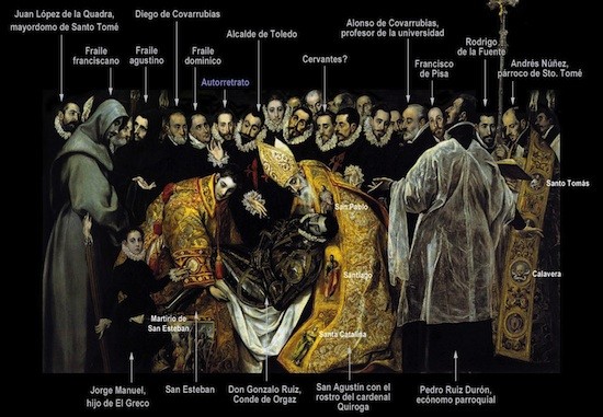 El-Greco-entierro-conde-de-Orgaz-personajes El Greco 2014: El entierro más famoso de la Historia del Arte