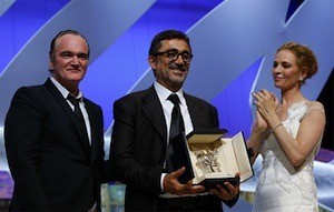 Tarantino_Nuri-Bilge-Ceylan_Uma-Thurman_AFP-VHache Cannes 2014: merecida Palma de Oro para el turco Nuri Bilge Ceylan