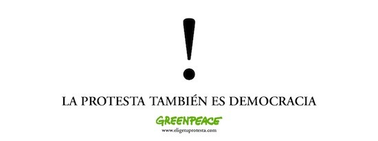 greenpeace-protesta-democracia Greenpeace: hay una mosca en la sopa