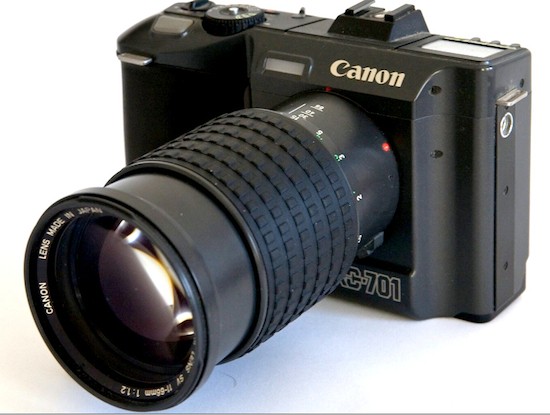 Canon RC701, evolución del prototipo D413 (1984) y primera cámara digital comercializada (1986)