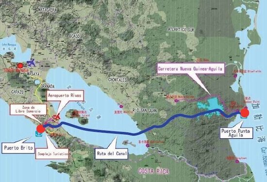 ruta-nicaragua-canal-interoceanico-hknd La ruta escogida por Nicaragua para el futuro canal interoceánico