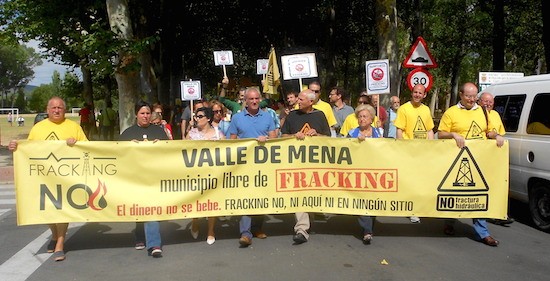 Fracking-NO-Villarcayo-Merindades-Burgos Manifestación contra el #Fracking en Villarcayo