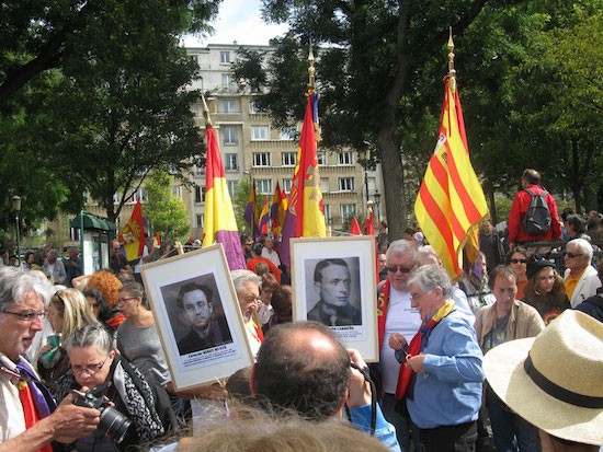 Paris-la-Nueve-2014-recuerdo-combatientes Los republicanos españoles de la Nueve recuperan París en 2014