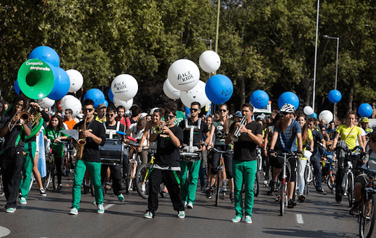 Greenpeace-IceRider-Madrid-2014-charanga Pedaleando por el Ártico