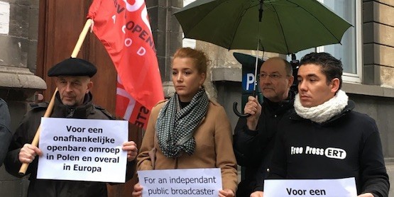 Bruselas-protestas-FEP-FIP-Polonia Europa se moviliza ante la deriva de Polonia