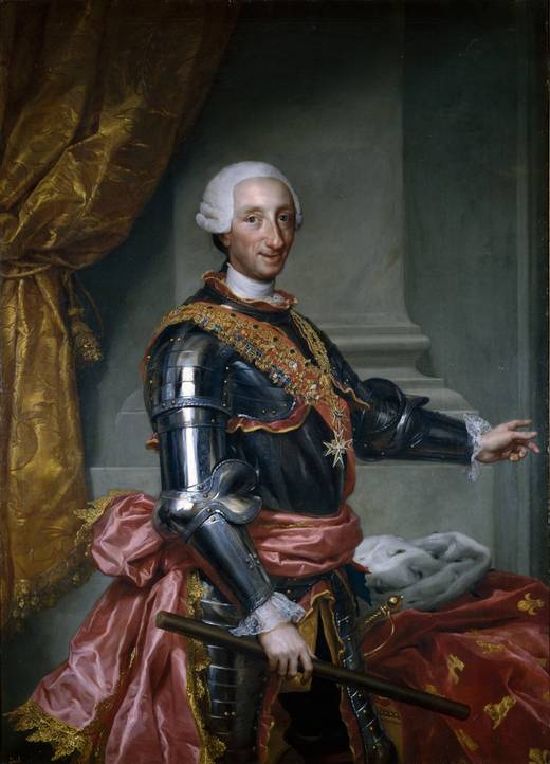 Carlos-III-por-A.R.Mengs-1765 Carlos III y Arte transparente en el Museo del Prado