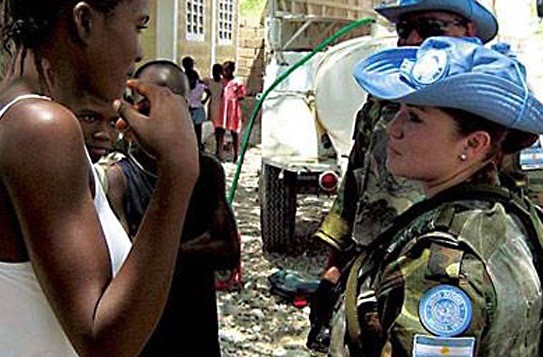 Cascos-azules-Argentina-Haiti ONU admite responsabilidad en la epidemia de cólera de Haití