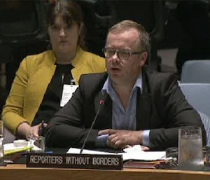 Christophe-Deloire-RSF-ONU Periodistas reclaman un protector a la ONU