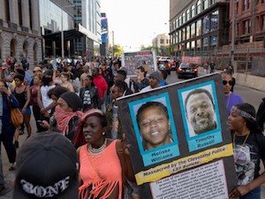 Cleveland-protestas La prioridad de la policía debe ser la protección de la vida