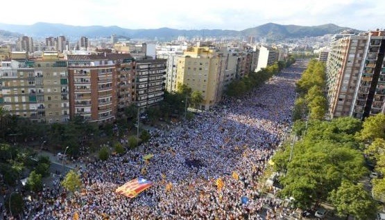 Diada-Cat-2015 Gran manifestación de apoyo a la independencia en Cataluña