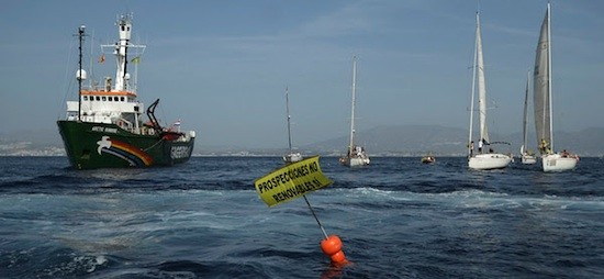 Greenpeace-Repsol-Costa-del-Sol España no informa de riesgo sísmico en las prospecciones de Repsol en la Costa del Sol