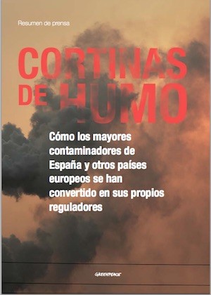 Greenpeace-cortinas-de-humo El Gobierno de España delega la regulación medioambiental a las eléctricas