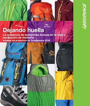 Greenpeace-dejando-huella Sustancias tóxicas y peligrosas en ropa de montaña