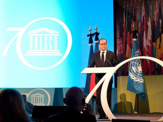 Hollande-Unesco-20151117 Unesco: 70º aniversario ensombrecido por los atentados en París