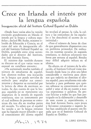 JAS-irlanda-instituto-recorte-prensa Teresa de Ávila de Kate O´Brien: relaciones culturales hispano-irlandesas.