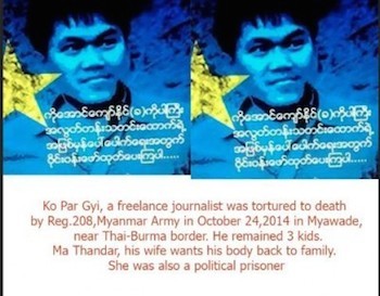 Ko-Aung-Kyaw-naing Myanmar: quieren saber la verdad sobre la muerte del periodista Ko Gyi Par 