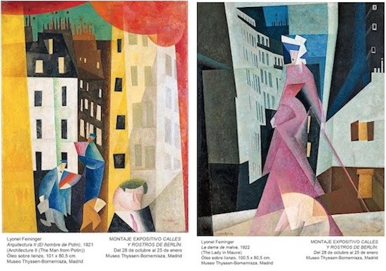 MTB-Lyonel-Feininger-Arquitectura-y-la-Dama-de-malva Calles y rostros de Berlín en el Thyssen