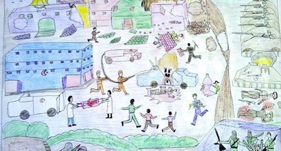 Palestina-dibujo-infantil El escalofriante libro negro de la ocupación israelí