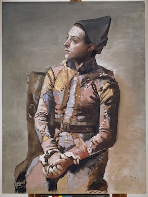 Picassso-arlequin Picasso entra en el Prado