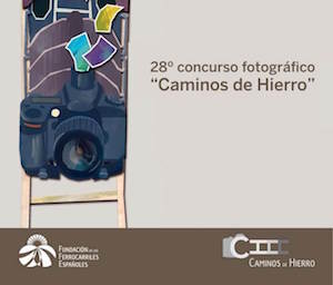 Cartel del 28 concurso fotográfico Caminos de Hierro