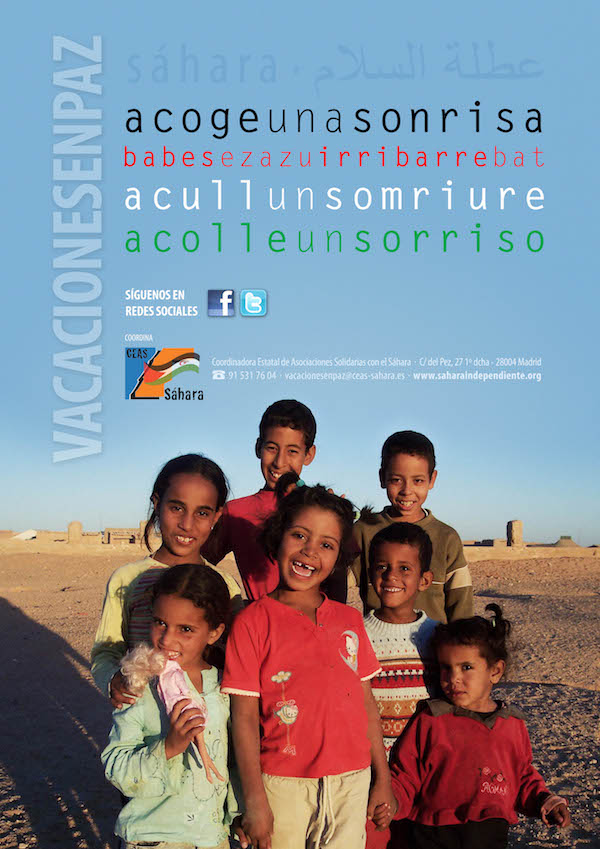 cartel-vacaciones-en-paz-ceas-sahara Saharauis: 5000 niños tendrán vacaciones en paz en España