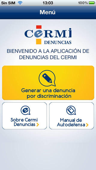 cermi-denuncias App para denunciar por discriminación por discapacidad