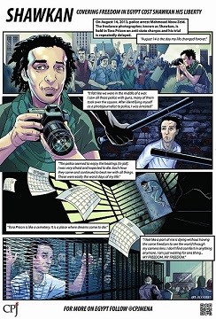 cpj-shawkan El fotoperiodista egipcio Shawkan cumplirá cuatro años en prisión