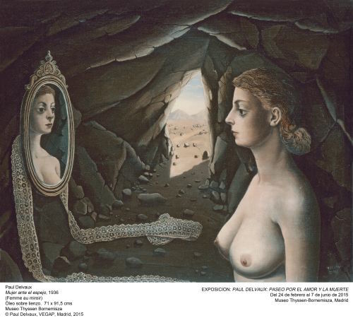 delvaux-mujer-espejo Paul Delvaux: "Paseo por el Amor y la Muerte" en el Thyssen