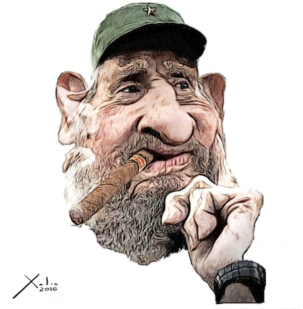 Fidel Castro por Xulio Formoso