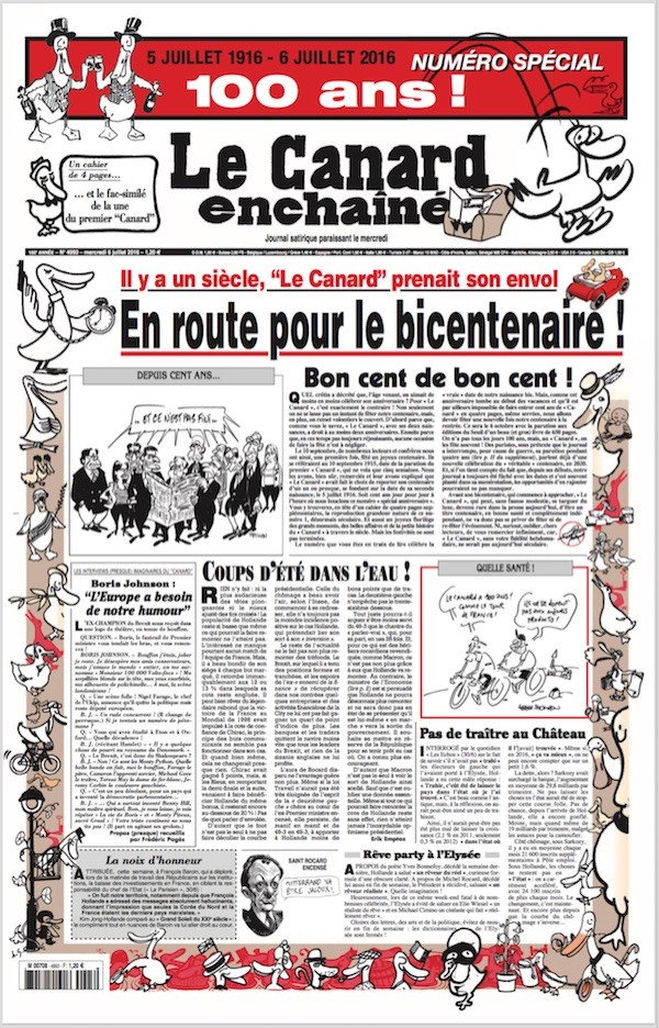 le-canard-enchaine-centenario Le Canard Enchainé: Centenario de un semanario que respira libertad