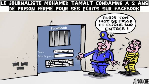 mohamed-tamalt-prison-caricatura-ainouche-600x338 Periodista argelino Mohamed Tamalt muere en prisión