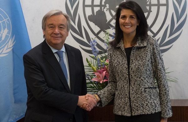 onu-guterres-haley-600x389 Integrismo antipalestino de EE.UU. en la ONU